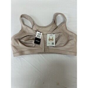 Leonisa Women's Back Support Posture Corrector Wireless Bra, Light Beige, 38